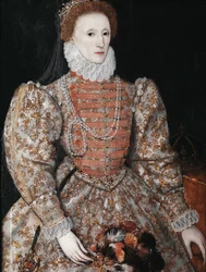 Drottning Elizabeth I, ca 1575 (olja på panel)