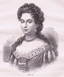 Drottning Maria II av England (litografi)