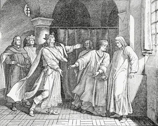 Försoning mellan Ludvig IV, romarnas kung, med Fredrik den fagre, kung av Tyskland 1325, 1882