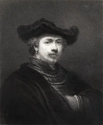 Rembrandt Harmens van Rijn (1606-69) från "The Gallery of Portraits", publicerad 1833