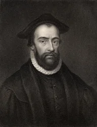 Pastor John Bradford, graverad av J. Jenkins, ur "The National Portrait Gallery, Volume I", utgiven omkring 1820