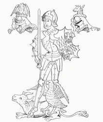 Richard Neville, ur "A Short History of the English People" av J. R. Green, publicerad 1893.