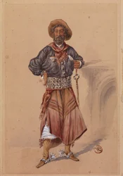 Robert Bontine Cunninghame Graham, ca 1890 (wc på papper)