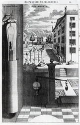 Robert Boyles designar och idéer för vakuumpumpen publicerad 1669