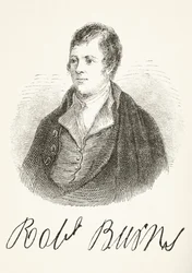 Robert Burns, ur "The National and Domestic History of England" av William Hickman Smith Aubrey (1858-1916), utgiven i London, ca 1890