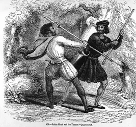 Robin Hood and the Tanner med Quarter-staber
