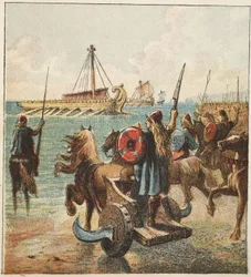 Romarna erövrar Storbritannien, pub. 1890