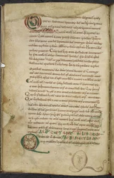 Royal 13. A.XI, f.79v Människoansikten i initialer, De temporum ratione, Bede den ärevördiga (vellum)