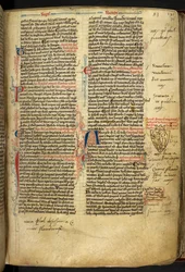 Royal 14 C.VII ff.86v Bordsdekoration med Rikard Lejonhjärtas vapensköld, illustration från 