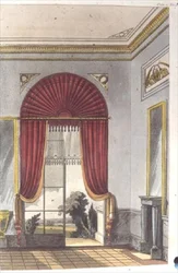 Saloon, skylt 87 från Ackermanns Repository of Arts, publicerad 1809-28 (färg litho)