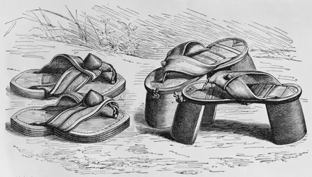 Sandaler och mönster från västra Soudan, möjligen Mandingo, från 