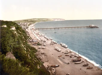 Sandown Bay, Isle of Wight (handfärgat foto)