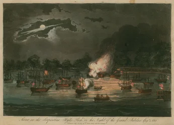 Scen på Serpentine, Hyde Park, London, natten till Grand Jubilee