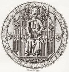Sigill av Edward Balliol, ca. 1283-1367.
