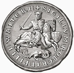 Seal of Robert Fitzwalter, från A Short History of the English People av J. R. Green, publicerad 1893