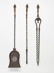 Set med eldverktyg, 1843 (mässing)
