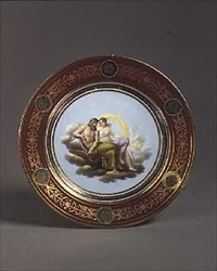 Sevres fat som visar Thetis och Jupiter, av Robert Adams, tidigt 1800-tal (porslin)
