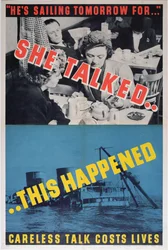 Hon pratade....Detta hände, WWII-affisch