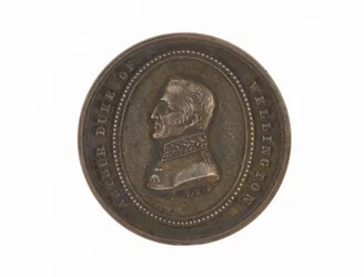 Silvermedalj till minne av hertigen av Wellingtons död 1852