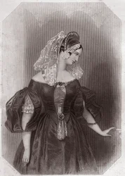 Silvia (The Two Gentlemen of Verone) i - "" Gallery of the Women of Shakespeare, samling av fyrtiofem seriösa porträtt av de tidiga Londonkonstnärerna, berikade med kritiska och litterära notiser""" cirka 1838 - från "" Gallery of the kvinnor från Shakespe