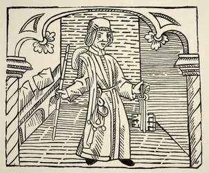 Smith, från Game of Chess av William Caxton, pub. 1480 (sepiafoto)