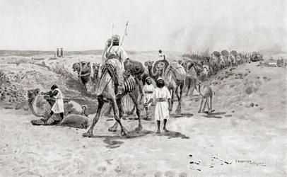 Salomo skickar gåvor till Hiram I, den feniciske kungen av Tyrus, från Hutchinson