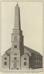 South West View av Parish Church of St Luke i Old Street, London