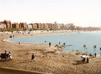 Southport från piren (handfärgat foto)