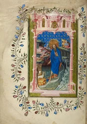 Johannes Döparen, med Agnus Dei 1405-10 (färg på pergament)