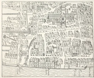 St Pauls and Neighbourhood, från Aggas Plan, 1563