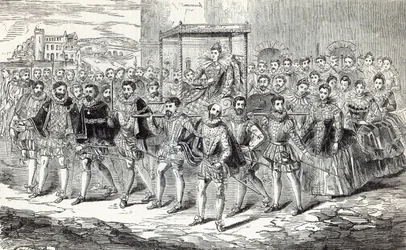 Drottning Elizabeths statsframsteg, illustration från Cassell