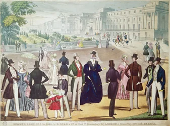 Sommarmode för 1840 (färggravyr)