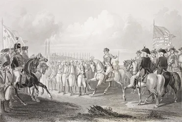 Överlämnande av Lord Cornwallis i Yorktown, Virginia, 19 oktober 1781, från 