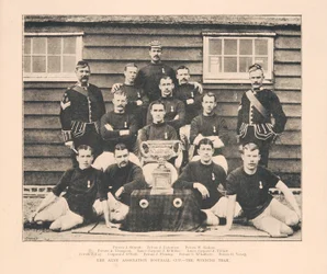 Army Association Football Cup - vinnande lag, från The Illustrated Sporting and Dramatic News, 18 maj 1889