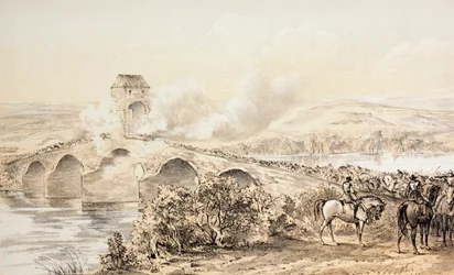 Slaget vid Bothwell Bridge, 22 juni 1679, från "The Scots Worthies Enligt Howie