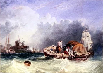 Början av en storm (akvarell)