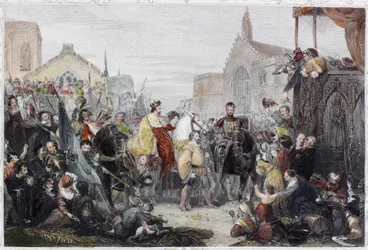 Den svarte prinsen tågar in i London
