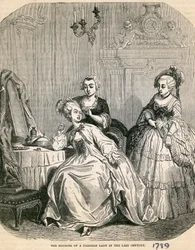 En parisisk dams boudoir under det senaste århundradet, 1789
