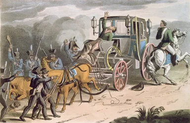 Infångandet av Bonapartes vagn i Waterloo, 18 juni 1815, 1816