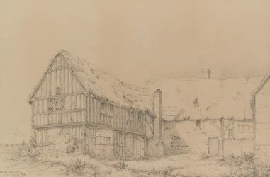 Court Lodge i East Farleigh, nära Maidstone, ca 1874 (penna)