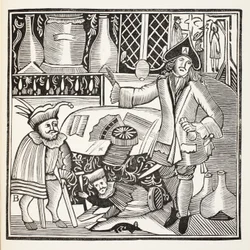 The Devil upon two sticks or the Town Untold, illustration från Chapter-books of the Arteenth Century av John Ashton, pub. 1882