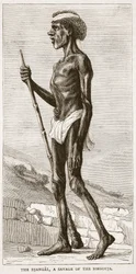 The Djangal, a Savage of the Sirgouja, illustration från Cassells Illustrated History of England