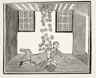 The Drunkards Legacy, illustration från Chap-books of the artonde århundradet av John Ashton, pub. 1882
