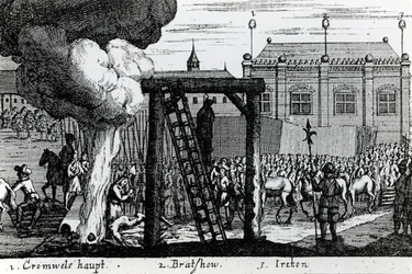 Henrettelsen af Oliver Cromwell, John Bradshaw og Henry Ireton, ca. 1661 sverige