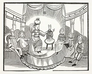 The Famous History of Tom Thumb, illustration från Chap-books of the artonde århundrade av John Ashton, pub. 1882