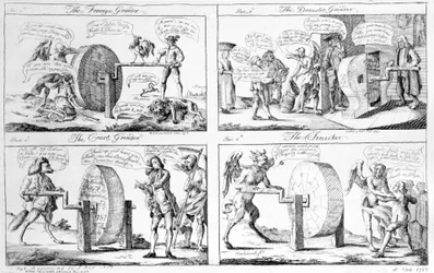 The Foreign grinder, The Domestic grinder, The Court grinder, The Finisher, 1757