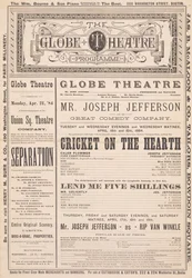 Globens teaterprogram, 21 april 1884