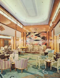 Den stora salen ombord på RMS Mauretania