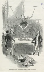 The Great Dutch Equilibrists Bottle Feat at Astleys, illustration hämtad från den illustrerade London News, 1846