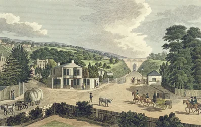 Highgate Archway från Turnpike Gate vid Holloway
